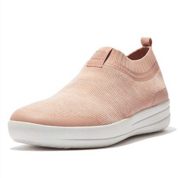 FitFlop ÜBERKNIT Slip On Sneakers Pink - Picture 1 of 12